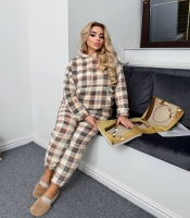 Пижама женская махровая теплая штаны и кофта осенняя зимняя