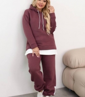 Костюм женский из тринитки на флисе утеплённый осенний зимний