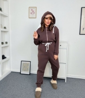 Комбинезон женский из трехнитки на флисе утепленный осенний