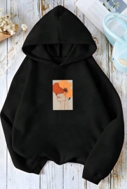 Худи женское трехнитка на флисе утепленное с принтом осенне-зимнее Худи женское трехнитка на флисе утепленное с принтом осенне-зимнее