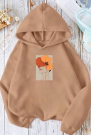 Худи женское трехнитка на флисе утепленное с принтом осенне-зимнее Худи женское трехнитка на флисе утепленное с принтом осенне-зимнее