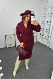 Костюм женский ангора утепленный кардиган на пуговицах и юбка миди с разрезом осенний Костюм женский ангора утепленный кардиган на пуговицах и юбка миди с разрезом осенний