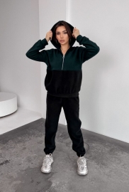 Спортивный костюм женский полар флис утепленный худи на молнии и брюки осенне-зимний Спортивный костюм женский полар флис утепленный худи на молнии и брюки осенне-зимний