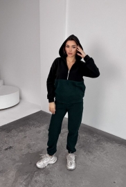 Спортивный костюм женский полар флис утепленный худи на молнии и брюки осенне-зимний Спортивный костюм женский полар флис утепленный худи на молнии и брюки осенне-зимний