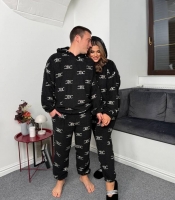 Пижама женская пушистая махровая худи и брюки осенне-зимняя