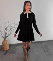 Платье женское тёплое трикотажное сонцеклёш зимнее