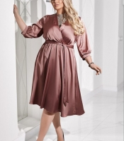 Платье женское нарядное Армани-Дабл с запахом и рукавом 3/4 украшенное стразами осеннее зимнее