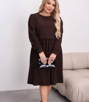 Платье женское вельветовое свободного кроя осеннее зимнее