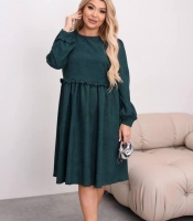 Платье женское вельветовое свободного кроя осеннее зимнее