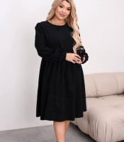 Платье женское вельветовое свободного кроя осеннее зимнее