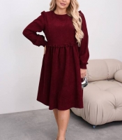 Платье женское вельветовое свободного кроя осеннее зимнее