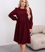 Платье женское вельветовое свободного кроя осеннее зимнее