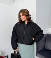 Бомбер женский плащевка Канада утепленный короткий осенний зимний