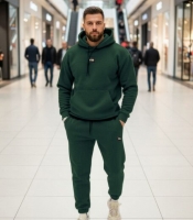 Спортивный костюм мужской флис плотный с худи и штанами осенний зимний