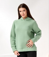 Худи женское трехнитка на флисе оверсайз с капюшоном осеннее зимнее