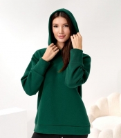 Худи женское трехнитка на флисе оверсайз с капюшоном осеннее зимнее