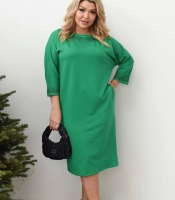 Платье женское трикотажное прямого силуэта осеннее зимнее