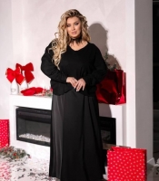 Комплект-двойка женский праздничный из дабл-шёлка и трикотажа осенний