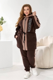 Спортивный костюм женский утеплённый трёхнитка на флисе двойка повседневный осенне-зимний