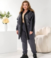 Спортивный костюм женский трехнитка утепленный повседневный двойка осенний