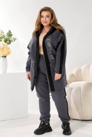 Спортивный костюм женский трехнитка утепленный повседневный двойка осенний