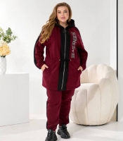 Спортивный костюм женский трехнитка утеплённый повседневный двойка осенний
