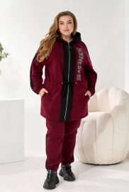 Спортивный костюм женский трехнитка утеплённый повседневный двойка осенний