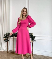 Платье трапеция с длинными рукавами