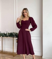 Платье трапеция с длинными рукавами