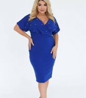 Платье женское креп-дайвинг элегантное футляр с драпировкой и декоративными элементами осеннее зимнее