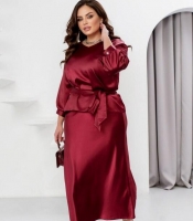 Костюм женский шелковый скарлет