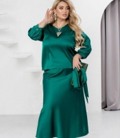 Костюм женский шелковый скарлет