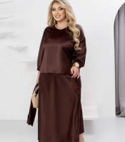 Костюм женский шелковый скарлет