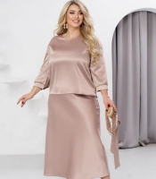 Костюм женский шелковый скарлет