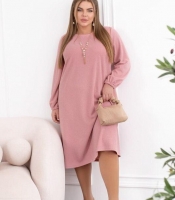 Платье женское с люрексом прямого кроя с карманами осенне-зимнее