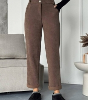 Брюки женские вельветовые утепленные осенний зимний