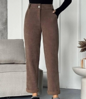 Брюки женские вельветовые утепленные осенний зимний