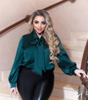 Блуза женская из шелка Армани с бантом осенний зимний