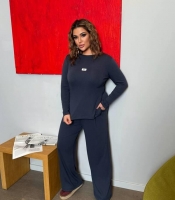 Костюм-двойка женский из джерси с начесом осенний зимний прогулочный