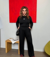 Костюм-двойка женский утеплённый из джерси с начёсом повседневный осенний зимний