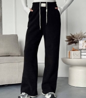 Брюки женские из вельвета на флисе повседневные утеплённые осенний зимний