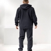 Спортивный костюм мужской утеплённый трикотажный: худи с капюшоном и брюки со вставками из плащевки осенний зимний k-126564 Спортивный костюм мужской утеплённый трикотажный: худи с капюшоном и брюки со вставками из плащевки осенний зимний k-126564