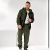Спортивный костюм мужской утеплённый трикотажный: худи с капюшоном и брюки со вставками из плащевки осенний зимний k-126565 Спортивный костюм мужской утеплённый трикотажный: худи с капюшоном и брюки со вставками из плащевки осенний зимний k-126565