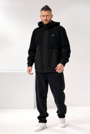 Спортивный костюм мужской трикотажный: худи на молнии с капюшоном и брюки-джоггеры осенний зимний Спортивный костюм мужской трикотажный: худи на молнии с капюшоном и брюки-джоггеры осенний зимний