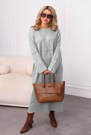 Платье женское из ангоры платье-свитер оверсайз с длинными рукавами повседневное зимнее