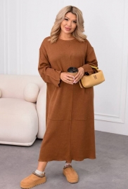 Платье женское из ангоры платье-свитер оверсайз с длинными рукавами повседневное зимнее