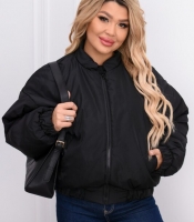 Бомбер женский зимний из плащевки Канада с утеплителем синтепон 200 на паянной подкладке больших размеров