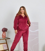 Спортивный костюм женский велюровый турецкий из велюра с худи на молнии и джоггерами двойка повседневный оверсайз