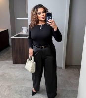 Лонгслив женский из евро рубчика однотонный весенний