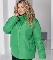 Куртка женская из плащевки Канада стеганая утепленная на силиконе 100 с подкладкой саржа на молнии с карманами весенняя